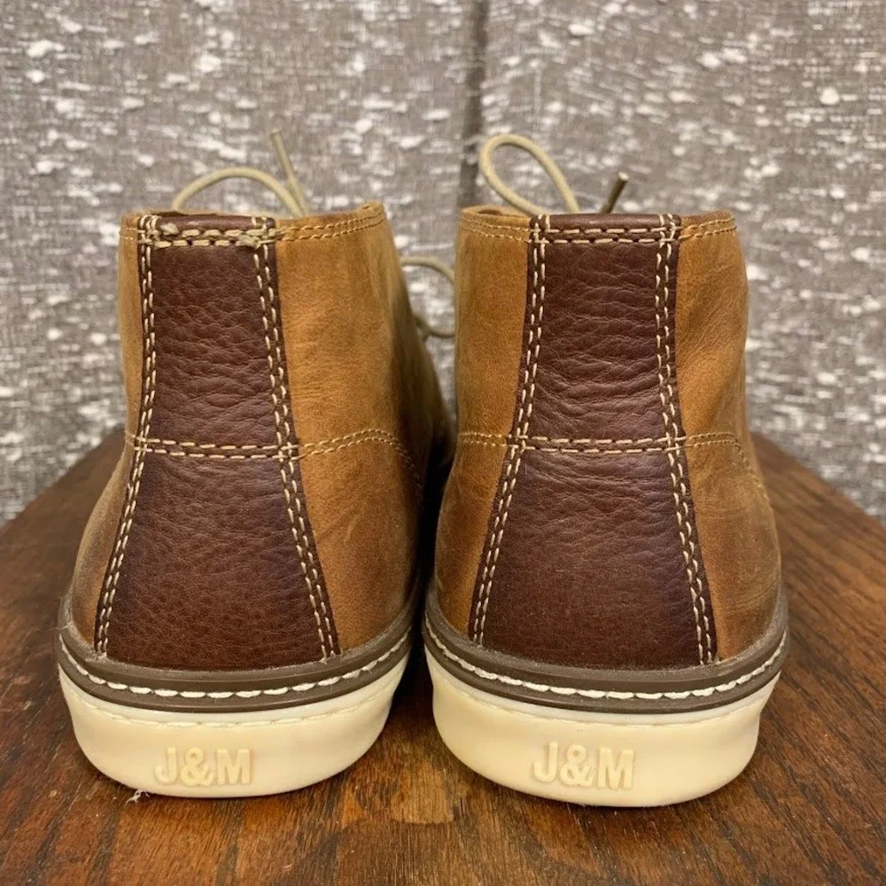 Johnston & Murphy Tan Leather McGuffey Chukka Boots Lace Up Mens 9.5